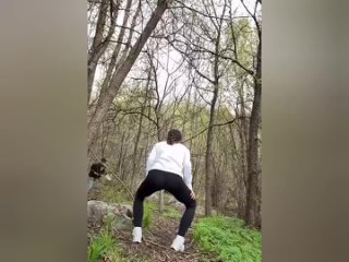 the trend has become popular on the internet - screaming in the forest